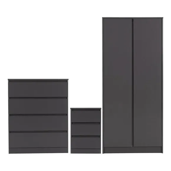 3-Piece Bedroom Furniture Set - Grey