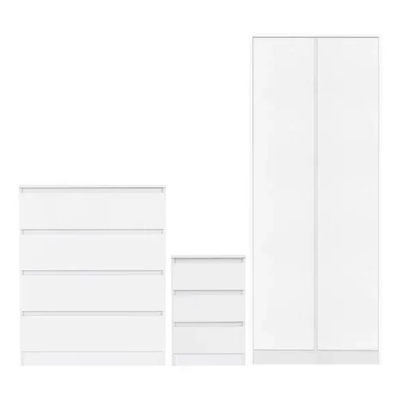 3-Piece Bedroom Furniture Set - White
