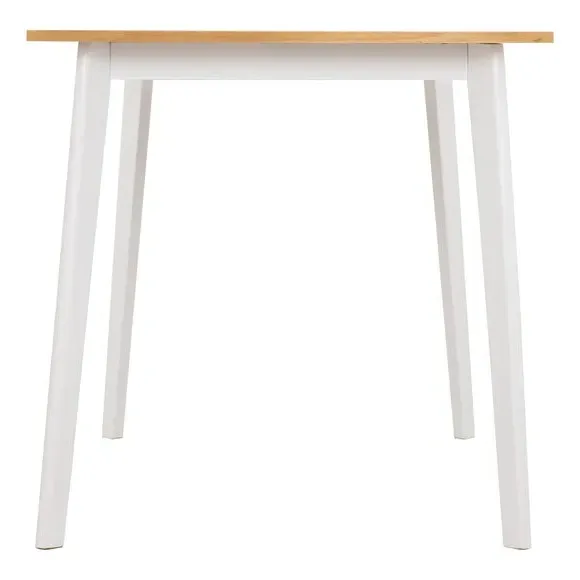 4-6 Seater Dining Set with Chairs - White