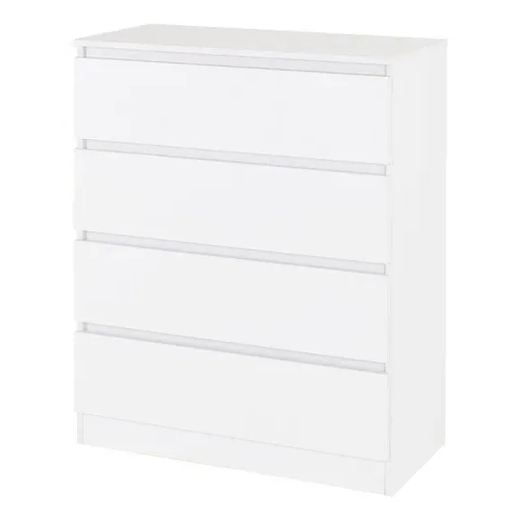4-Drawer Chest of Drawers - White, Wood