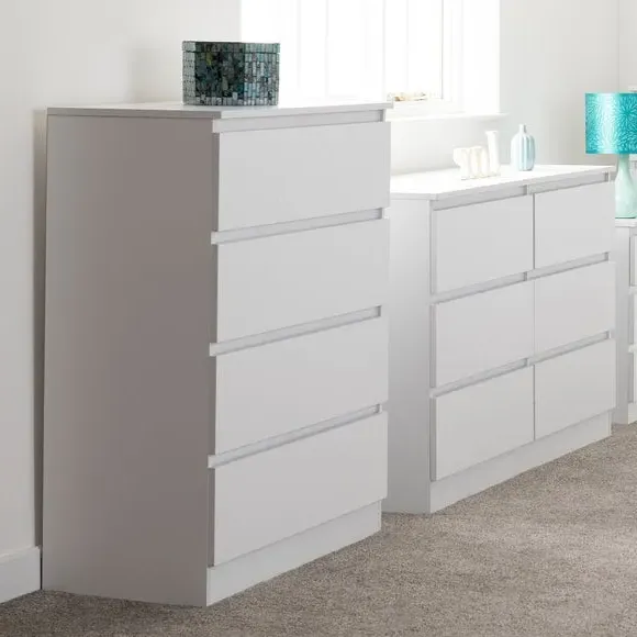 4-Drawer Chest of Drawers - White, Wood