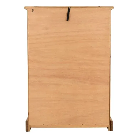 4-Drawer Chest with Metal Details - Pine