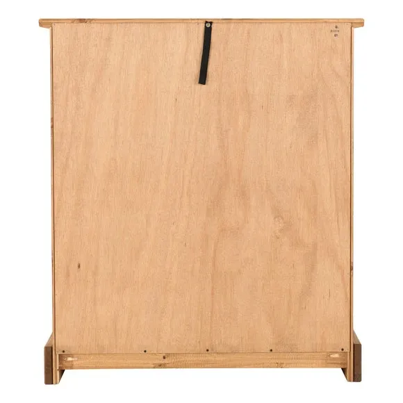 4 Drawer Chest with Metal Handles - Natural, Pine