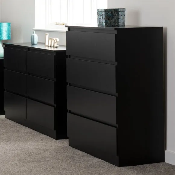 4-Drawer Chest with Quick Assembly - Black image