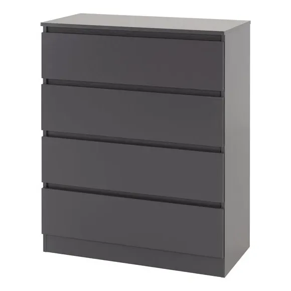 4-Drawer Chest with Quick Assembly - Grey