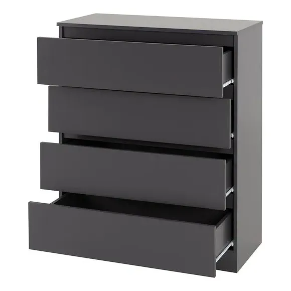 4-Drawer Chest with Quick Assembly - Grey