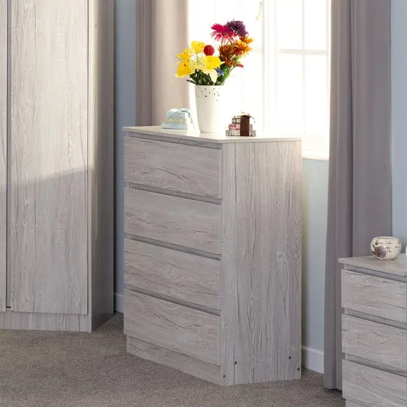 4-Drawer Chest with Quick Assembly - Urban Snow