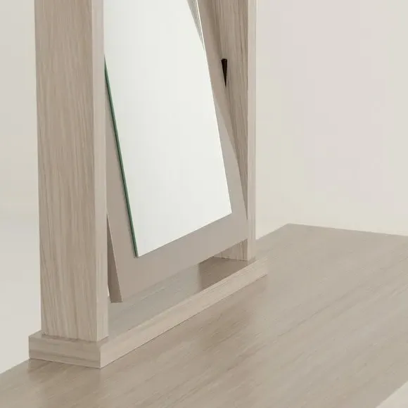 4-Drawer Dressing Table Set with Mirror - Natural