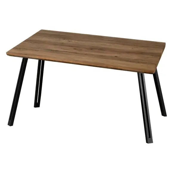 4-Seater Dining Table with 4 Chairs - Brown, Wood