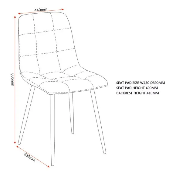 4-Seater Dining Table with 6 Chairs - Charcoal