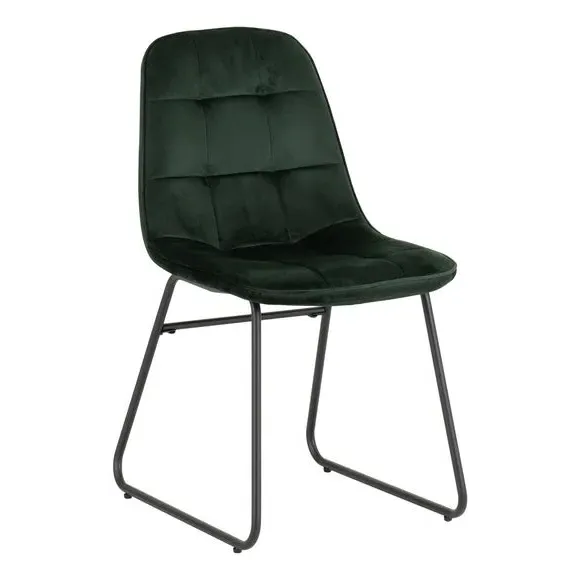 4-Seater Round Dining Set with Chairs - Green