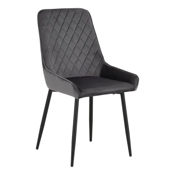 4-Seater Round Dining Set with Chairs - Grey