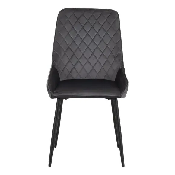 4-Seater Round Dining Set with Chairs - Grey