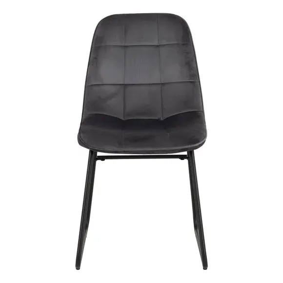4-Seater Round Dining Set with Chairs - Grey