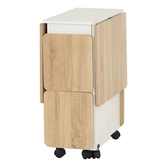 4-Seater Stowaway Dining Set - White, Wood