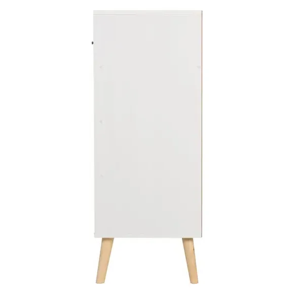 5-Drawer Chest Nordic Style - White, Pine