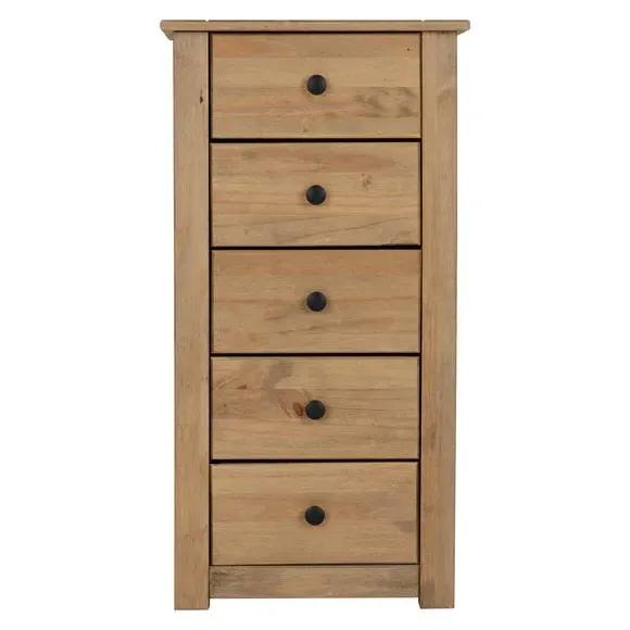 5-Drawer Chest with Metal Hardware - Pine image