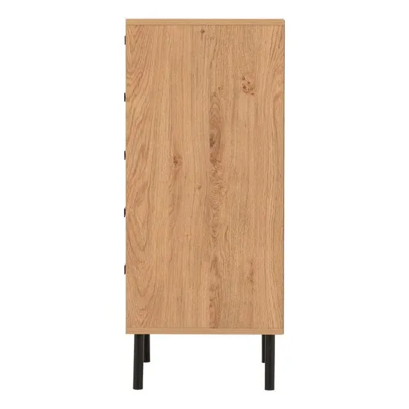 5-Drawer Narrow Chest - Oak Effect