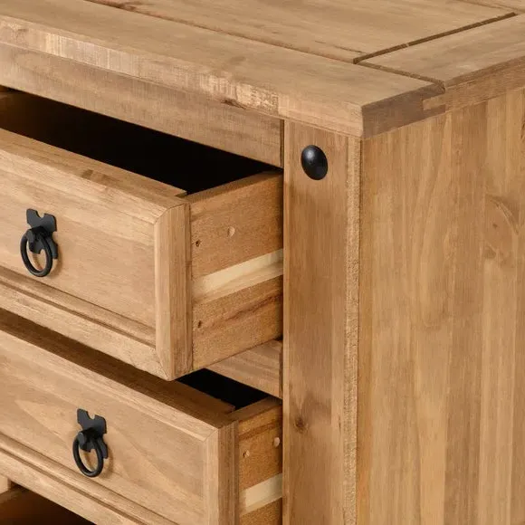 5-Drawer Tall Chest - Natural, Pine