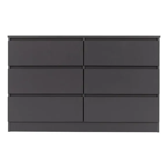 6-Drawer Chest of Drawers - Grey, Wood