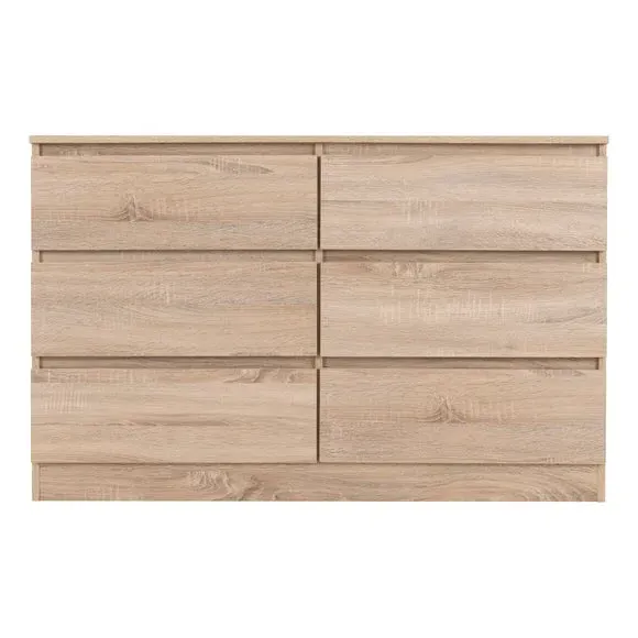 6-Drawer Chest of Drawers - Oak, Wood
