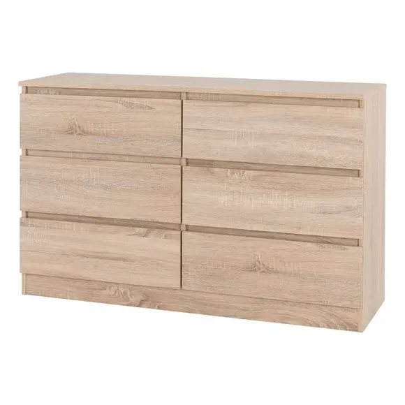 6-Drawer Chest of Drawers - Oak, Wood