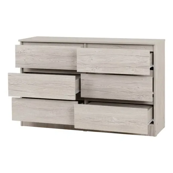 6-Drawer Chest of Drawers - Urban Snow, Wood