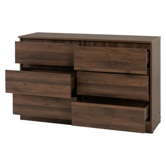 6-Drawer Chest of Drawers - Walnut, Wood