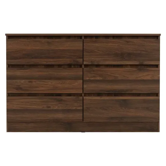 6-Drawer Chest of Drawers - Walnut, Wood