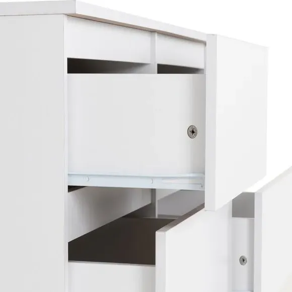 6-Drawer Chest of Drawers - White, Wood