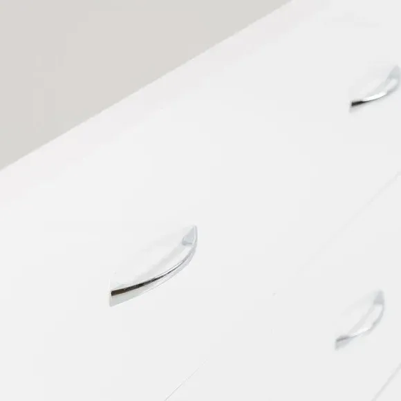 6-Drawer Chest with Gloss Finish - White