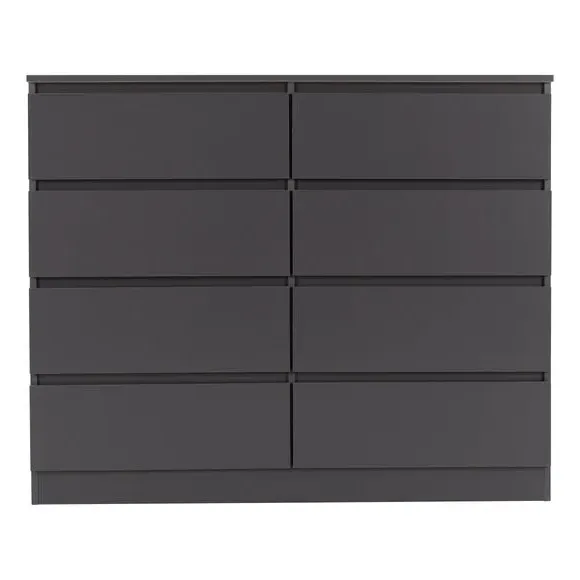 8-Drawer Chest of Drawers - Grey, Wood