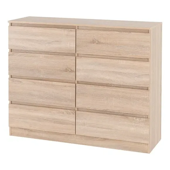 8-Drawer Chest of Drawers - Oak, Wood