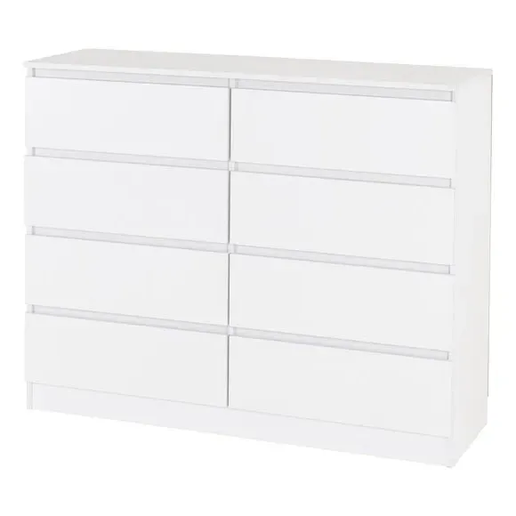 8-Drawer Chest of Drawers - White, Wood