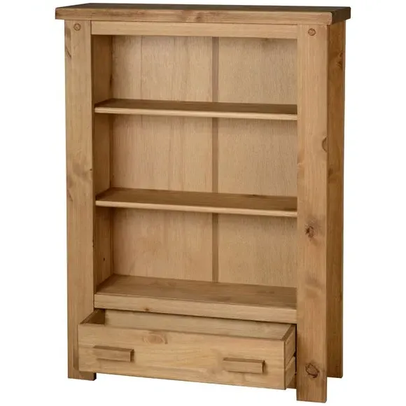 Bookcase with Drawer - Natural, Waxed Pine