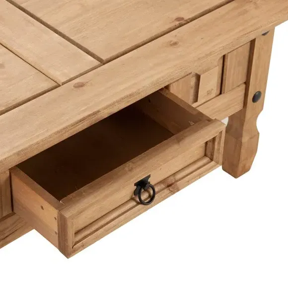 Coffee Table with Drawer - Natural, Pine