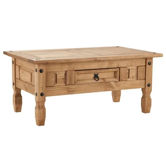 Coffee Table with Drawer - Natural, Pine image