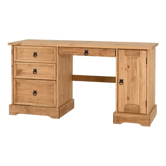 Computer Desk with Storage - Natural, Pine