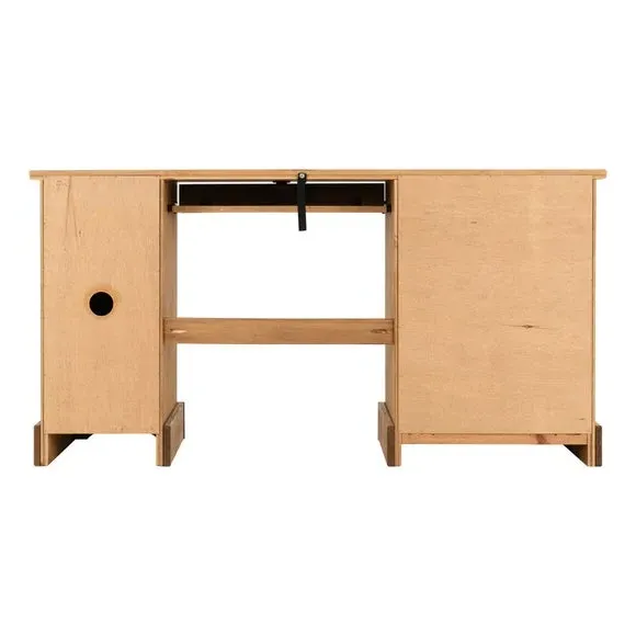 Computer Desk with Storage - Natural, Pine