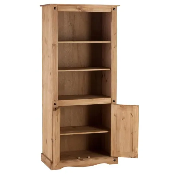 Display Unit with Cupboard - Oak, Pine