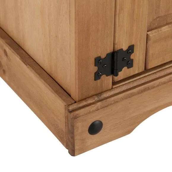 Display Unit with Cupboard - Oak, Pine