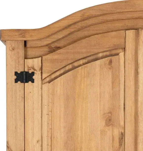 Double 1 Drawer Wardrobe - Brown, Pine