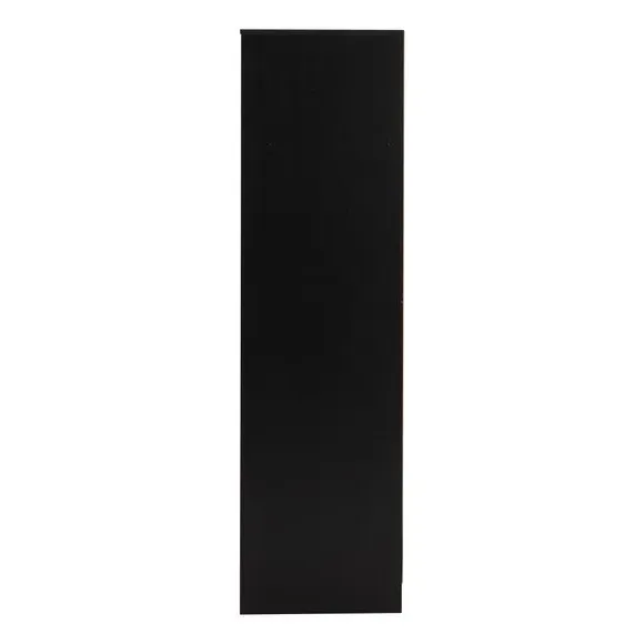 Double Wardrobe with Shelving - Black