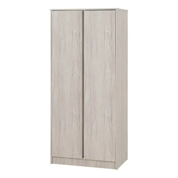 Double Wardrobe with Shelving - Urban Snow