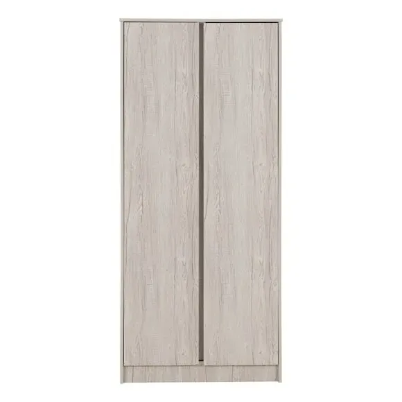 Double Wardrobe with Shelving - Urban Snow
