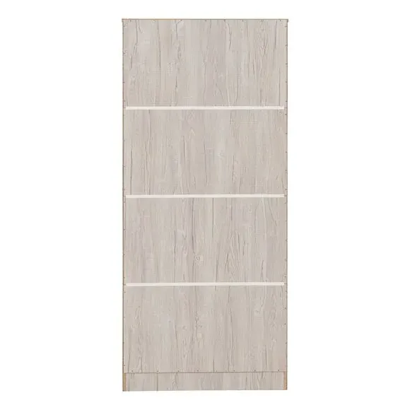 Double Wardrobe with Shelving - Urban Snow