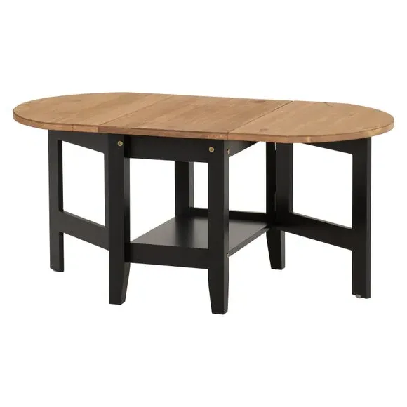 Drop Leaf Coffee Table - Black, Wood