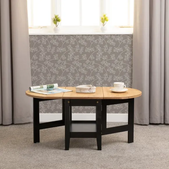 Drop Leaf Coffee Table - Black, Wood image