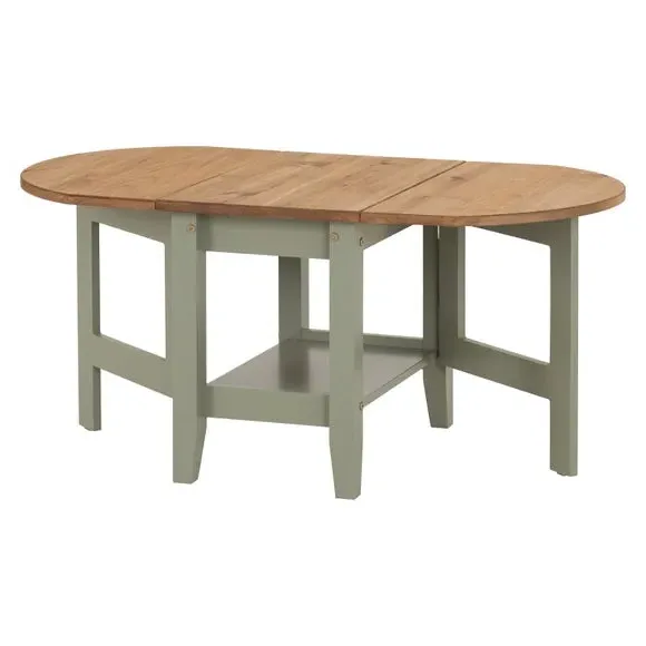 Drop Leaf Coffee Table - Green, Wood