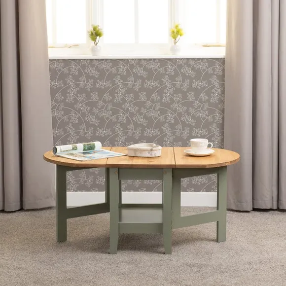 Drop Leaf Coffee Table - Green, Wood